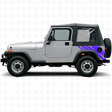 Adhesivo Vinilo Gráfico de Salpicaduras de Lodo para Lado Trasero Jeep Wrangler YJ 1987-1995_2