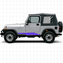 Kit de Calcomanías Laterales en Vinilo con Franjas Curvas para Jeep Wrangler YJ 1987-1995_2