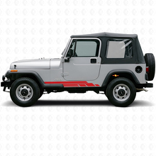Kit de Calcomanías Laterales en Vinilo con Franjas Curvas para Jeep Wrangler YJ 1987-1995_3