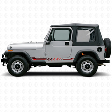 Vinilo adhesivo con franjas laterales de bandera a cuadros para Jeep Wrangler YJ 1987-1995_3