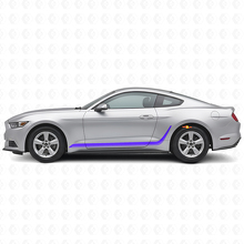 Calcomanía lateral de vinilo con rayas decorativas para Musclecar Mustang_2