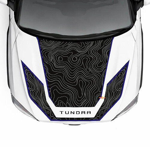 Calcomanía de vinilo Kit completo de mapa topográfico para Toyota Tundra Hybrid 2023_1