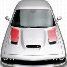 Kit de pegatinas de vinilo para inserto de ventilación en capó con raya contorno blackout para Dodge Challenger 2015+_3