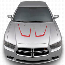 Kit de Vinilo de Franjas en Capó con Doble Curvatura 2 para Dodge Charger 2011-2014_3