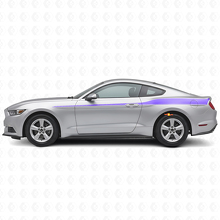 Pegatina de vinilo con franjas laterales decoradas para Musclecar Mustang 2015-20_2