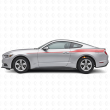 Pegatina de vinilo con franjas laterales decoradas para Musclecar Mustang 2015-20_3