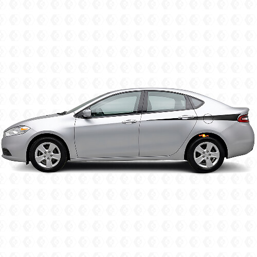 Kit de pegatinas vinílicas de franjas laterales afiladas para Dodge Dart 2013+_1