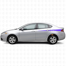 Kit de pegatinas vinílicas de franjas laterales afiladas para Dodge Dart 2013+_2
