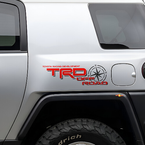 Calcomanías laterales de vinilo TRD Off Road Compass para Toyota FJ Cruiser