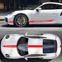 Kit Completo de Pegatinas de Vinilo con Rayas Estilo Porsche para Porsche 911 Turbo S3_2