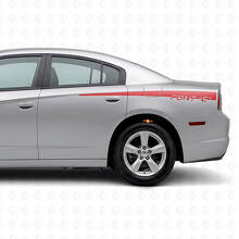 Calcomanía de vinilo personalizada con franjas traseras laterales para Dodge Charger 2011-2014_3