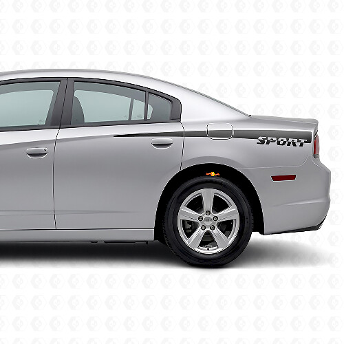 Adhesivo Vinilo de Rayas Laterales Estilo Deportivo para Dodge Charger 2011-2014_1