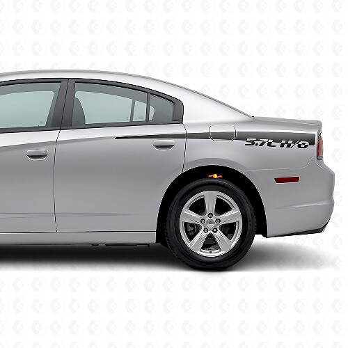 Calcomanía de vinilo con franjas laterales 5.7L H/O para Dodge Charger 2011-2014_1