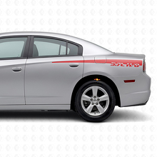 Calcomanía de vinilo con franjas laterales 5.7L H/O para Dodge Charger 2011-2014_3