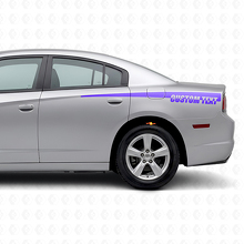 Calcomanía de vinilo de franjas laterales con texto personalizado para Dodge Charger 2011-2014_2