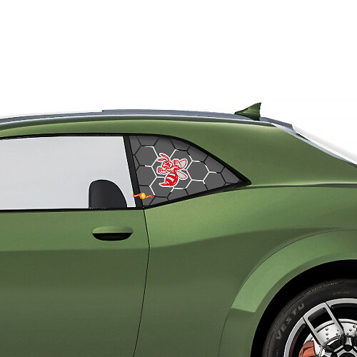 Calcomanías Vinilo para Ventana Lateral Angry Hornet para Dodge Challenger