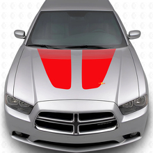 Calcomanías de Vinilo de Doble Raya para Capó para Dodge Charger 2011-2014_3