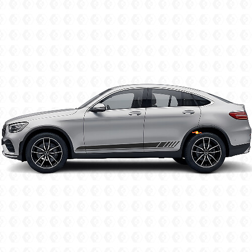 Vinilo adhesivo de franjas laterales estilo racing para Mercedes-Benz AMG GLC-Class C253_1