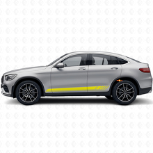 Vinilo adhesivo de franjas laterales estilo racing para Mercedes-Benz AMG GLC-Class C253_5