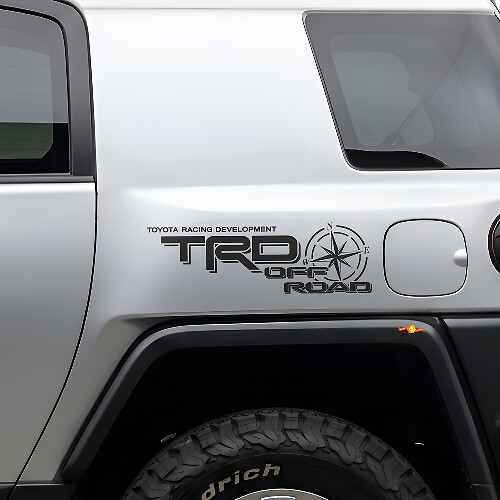 Pegatina lateral de vinilo TRD Off Road Compass para Toyota FJ Cruiser