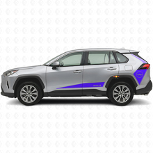 Calcomanía de vinilo de franjas laterales estilo hockey TRD para Toyota RAV4 2019-2024_2