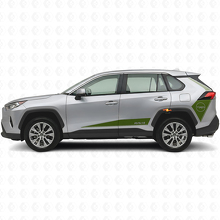 Calcomanía de vinilo de franjas laterales estilo hockey TRD para Toyota RAV4 2019-2024_3
