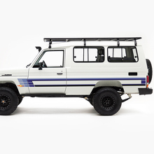 Juego de calcomanías vinílicas de franjas laterales estilo vintage para Toyota Land Cruiser J75_3