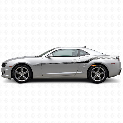 Kit de vinilos de rayas laterales estilo racing para Chevrolet Camaro 2010-2013