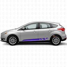 Juego de Pegatinas Vinilo con Rayas Laterales a Cuadros para Musclecar Focus 2014-2018_2