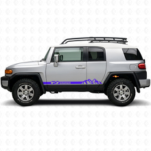 Pegatinas de vinilo para paneles laterales estilo montaña para Toyota FJ Cruiser_2