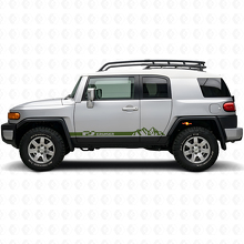 Pegatinas de vinilo para paneles laterales estilo montaña para Toyota FJ Cruiser_3