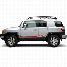 Pegatinas de vinilo para paneles laterales estilo montaña para Toyota FJ Cruiser_4