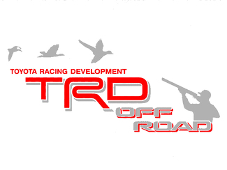 2 TOYOTA TRD OFF ROAD DUCK HUNTER DECAL Mountain TRD desarrollo de carreras pegatina de vinilo lateral