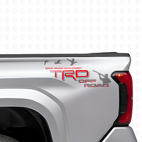 Juego de calcomanías de vinilo para laterales de caja TRD Off Road Duck Hunter para camiones Toyota