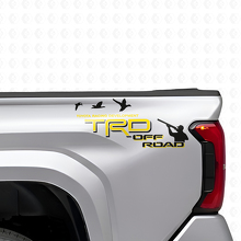 Juego de calcomanías de vinilo para laterales de caja TRD Off Road Duck Hunter para camiones Toyota_8