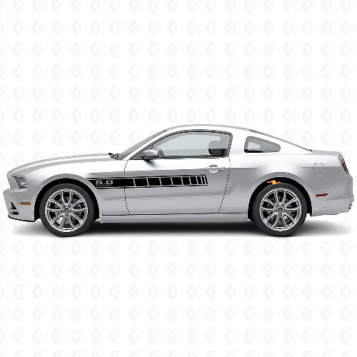 Kit de calcomanías de vinilo de franjas laterales de alto rendimiento 5.0 para Musclecar Musclecarmodel 2010-2014_1