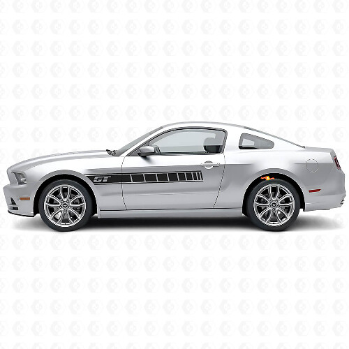 Kit de calcomanías de vinilo con franjas laterales y logo GT para Musclecar Musclecarmodel 2010-2014_1
