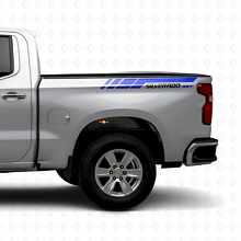 Kit de calcomanías de vinilo de franjas laterales traseras Silverado RST para Chevrolet Silverado 2019-2023_2