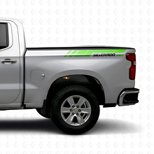 Kit de calcomanías de vinilo de franjas laterales traseras Silverado RST para Chevrolet Silverado 2019-2023_3