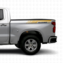 Kit de calcomanías de vinilo de franjas laterales traseras Silverado RST para Chevrolet Silverado 2019-2023_4