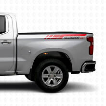 Kit de calcomanías de vinilo de franjas laterales traseras Silverado RST para Chevrolet Silverado 2019-2023_5