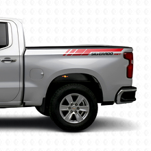Kit de calcomanías de vinilo de franjas laterales traseras Silverado RST para Chevrolet Silverado 2019-2023_5