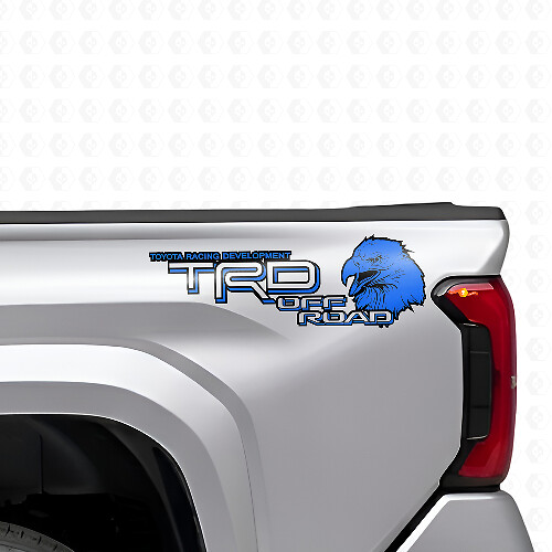 Juego de pegatinas laterales traseras de vinilo TRD Off Road Eagle para camiones Toyota