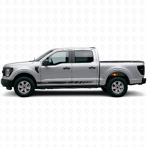 Kit de calcomanías de vinilo de franjas laterales a cuadros con marca para Musclecar Truck 2021-26