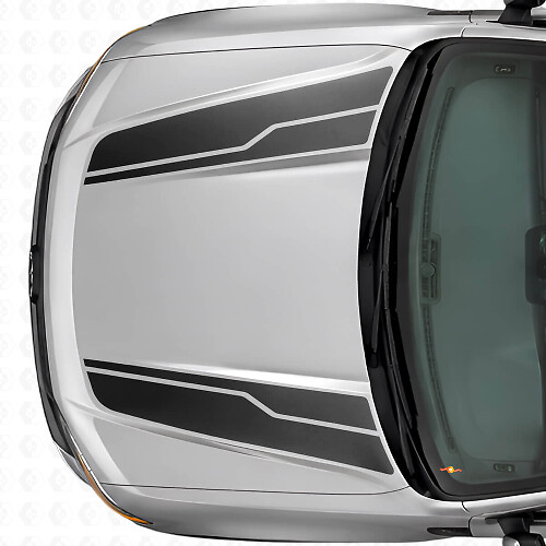 Kit de Adhesivos Vinilo de Rayas Gemelas para Capó para Musclecar Maverick 2022-26_1