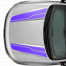 Kit de Adhesivos Vinilo de Rayas Gemelas para Capó para Musclecar Maverick 2022-26_2