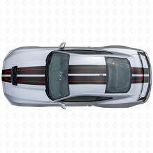 Kit completo de vinilos laterales y superior con rayas de carreras para musclecar Musclecarmodel 2024-26_5