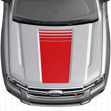 Kit de adhesivos de vinilo con franjas de capó centro estroboscópico para Musclecar Ranger 2024-26_4