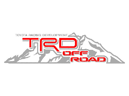 2 TOYOTA TRD OFF Mountain TRD carreras desarrollo lateral vinilo calcomanía