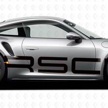 Pegatina enorme con logo lateral de Porsche 911 con contorno_2